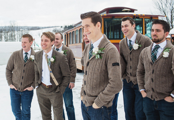 winter-groomsmen-look-sweaters-and-jeans