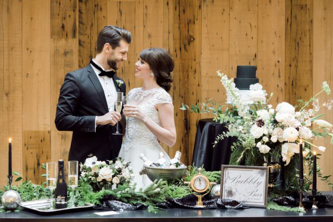 Elegant Black Tie New Year’s Eve Wedding Inspiration