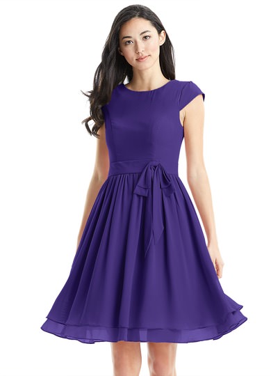 short-violet-bridesmaid-dress-pantone-color-of-the-year-2018