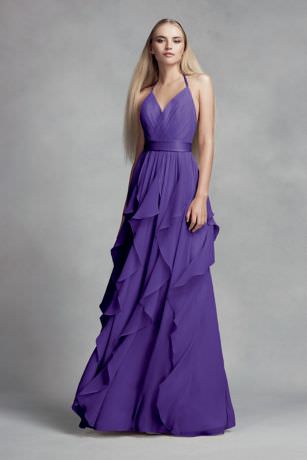 vera-wang-chiffon-ruffle-bridesmaid-dress