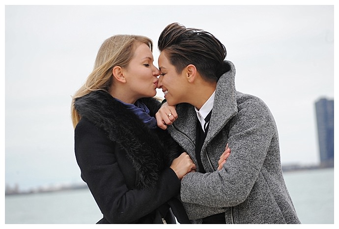 Sophia and Oana's Charming Chicago Proposal at North Avenue Beach