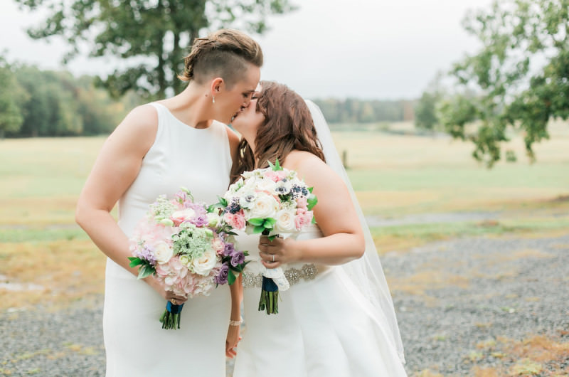 Image for Fran and Kate’s Rainy and Rustic North Carolina Wedding
