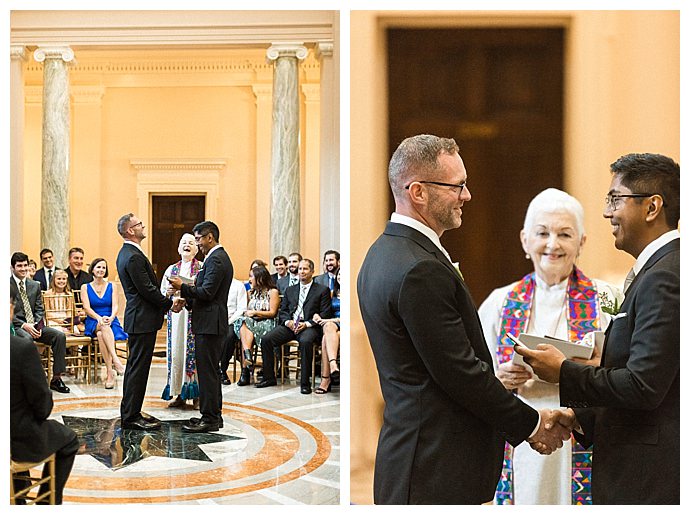 The wedding of Darrell Rivera and Vo Johnson at the Carnegie Institution for Science in Washington, DC October 14, 2017.