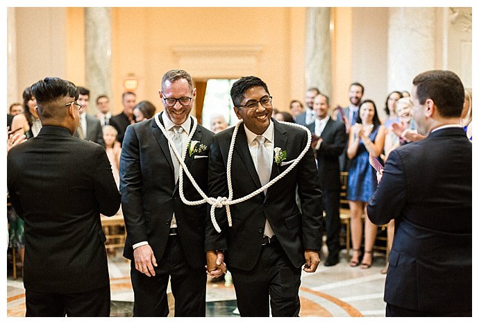 The wedding of Darrell Rivera and Vo Johnson at the Carnegie Institution for Science in Washington, DC October 14, 2017.