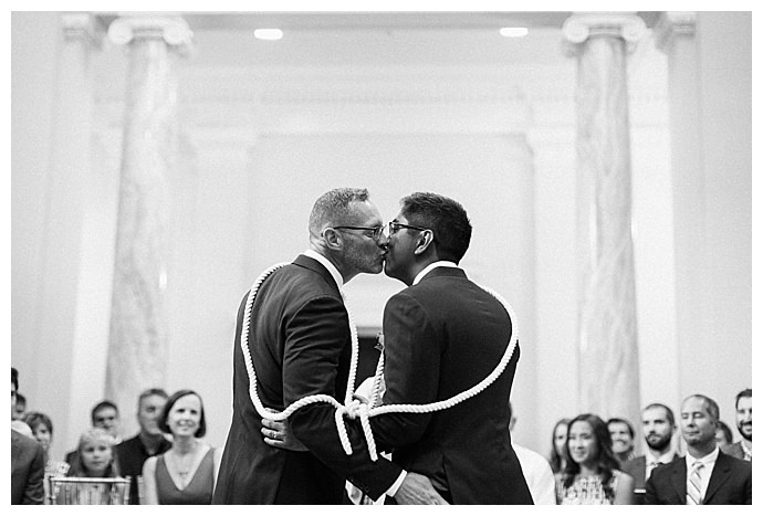 The wedding of Darrell Rivera and Vo Johnson at the Carnegie Institution for Science in Washington, DC October 14, 2017.