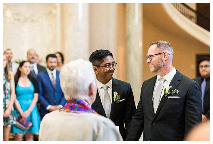 The wedding of Darrell Rivera and Vo Johnson at the Carnegie Institution for Science in Washington, DC October 14, 2017.