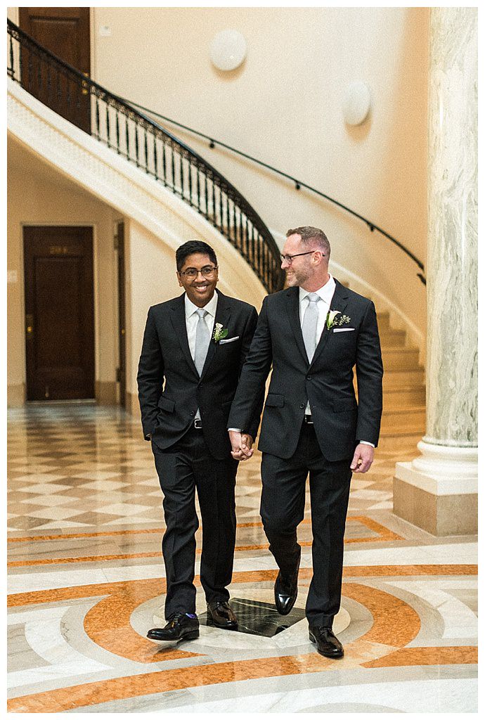 The wedding of Darrell Rivera and Vo Johnson at the Carnegie Institution for Science in Washington, DC October 14, 2017.