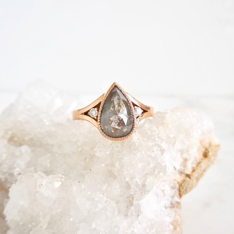 gray-pear-diamond-bezel-set-engagement-ring