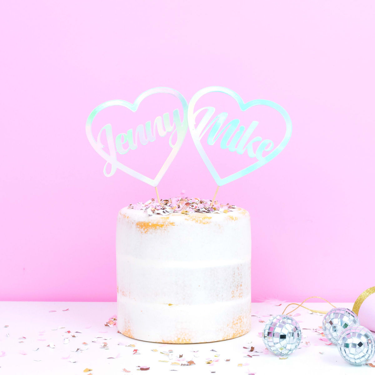 iridescent-heart-shaped-cake-topper