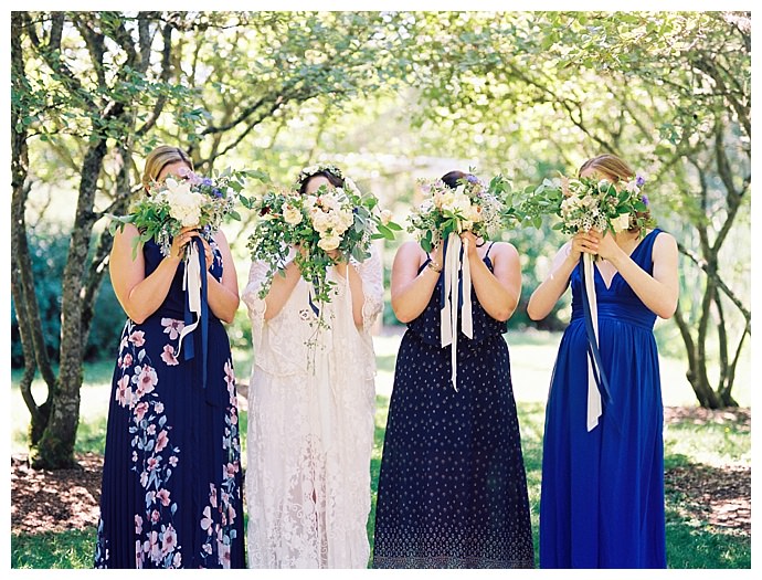 alexandra-knight-photography-blue-mix-and-match-print-bridesmaids-dresses