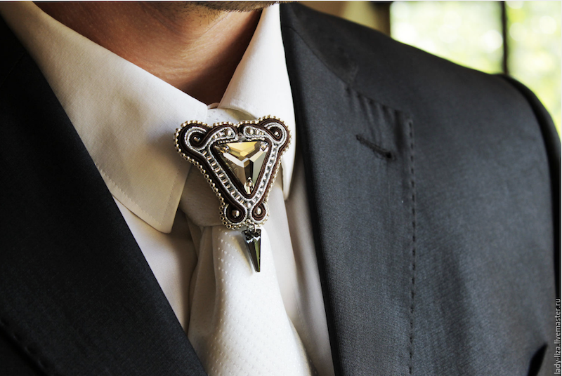 Brooch On a Tie