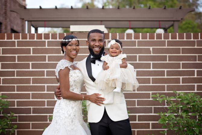 Bride and Groom with Daughter