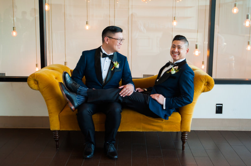 Image for James and Mark’s Navy and Copper Wedding at The Colony House