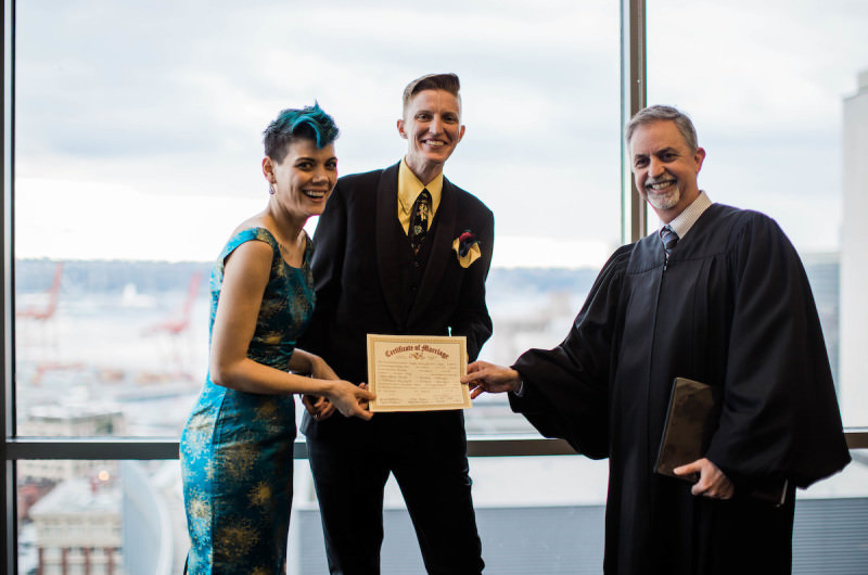 Image for Shawna and Lacey’s Intimate Seattle Courthouse Elopement