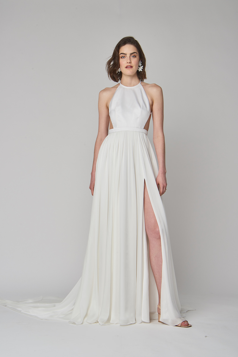 high neck wedding dress