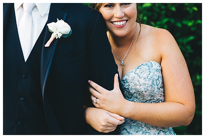 blue floral wedding dress