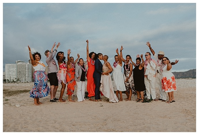 hawaiian beach elopement