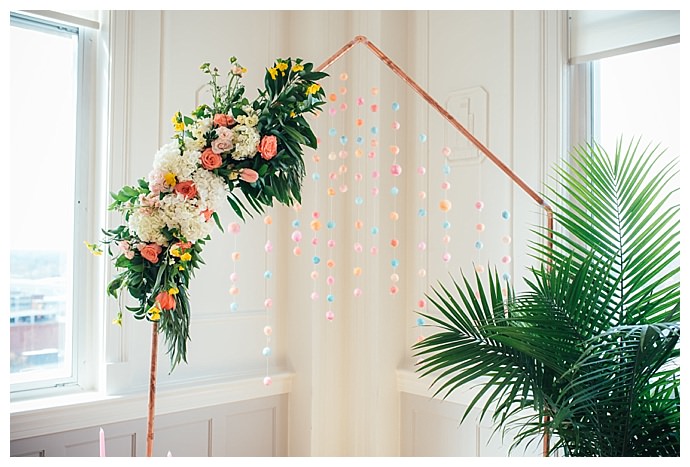 copper ceremony arch