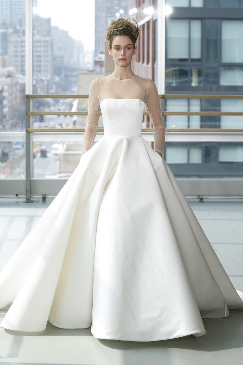 Minimalist ball gown outlet wedding dress