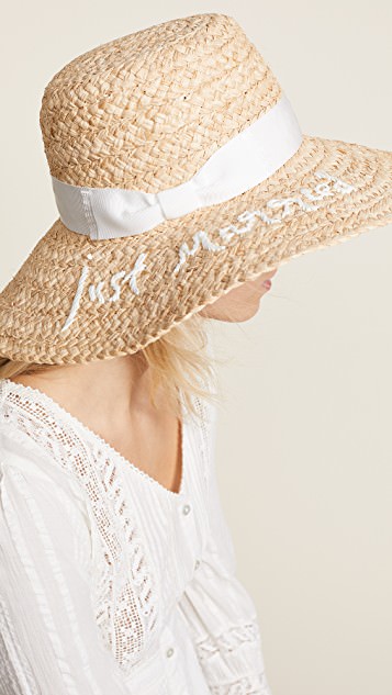 just married honeymoon sun hat