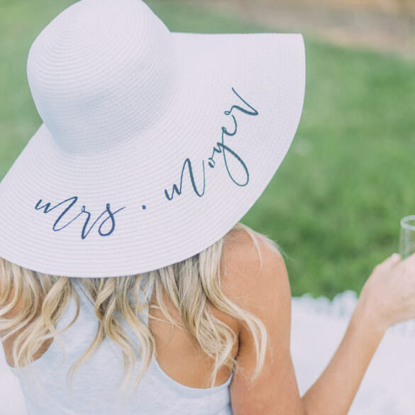 personalized mrs honeymoon hat