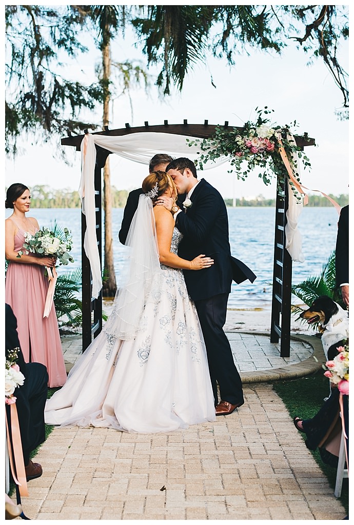 lakeside wedding ceremony