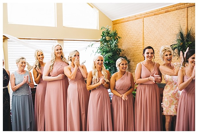 same color different style bridesmaids dresses