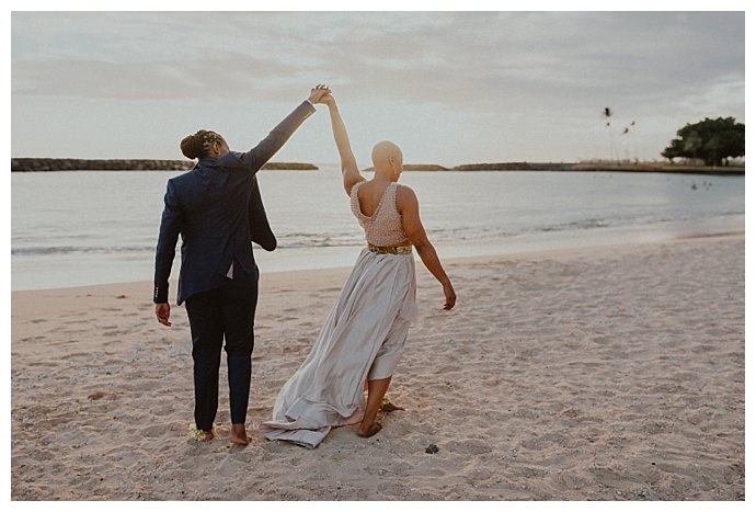 beach wedding portraits