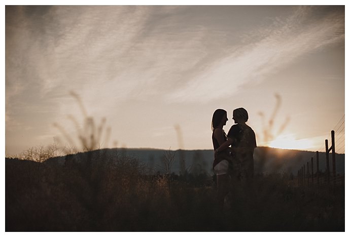 sunset engagement photos