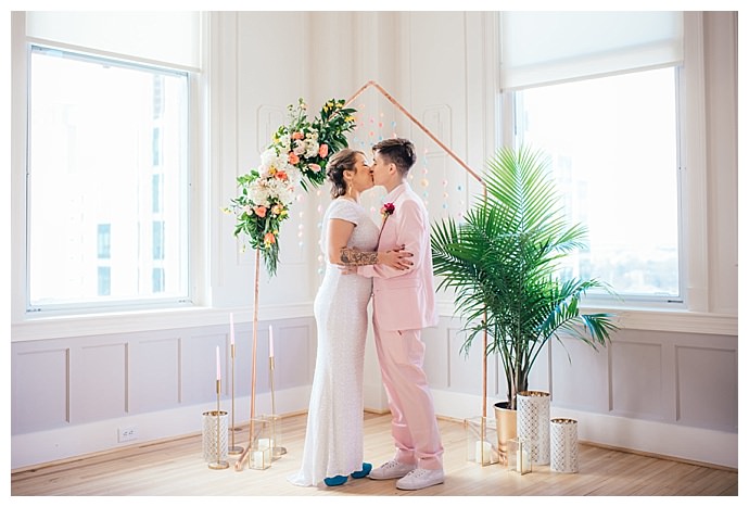 copper wedding arch