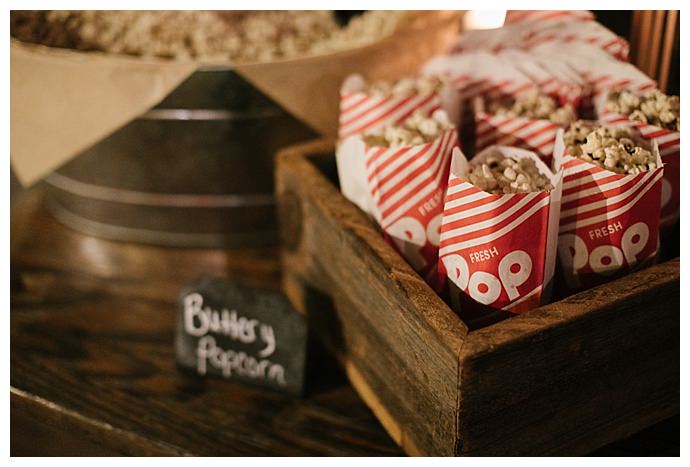 wedding popcorn bar