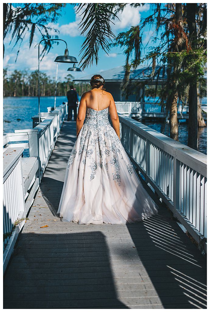 blue wedding dress