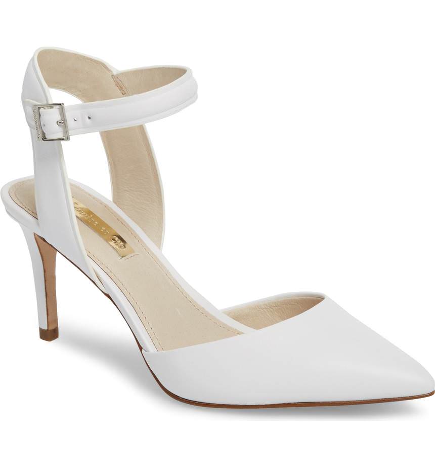 white-ankle-strap-wedding-pointed-toe-pump