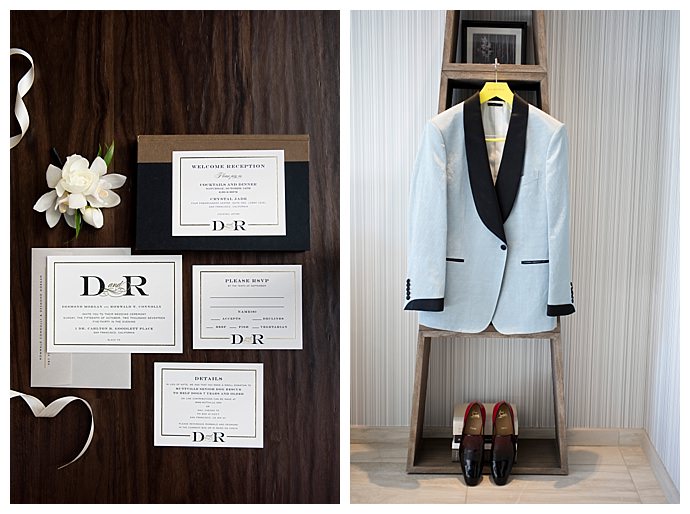 masculine wedding invitation suite