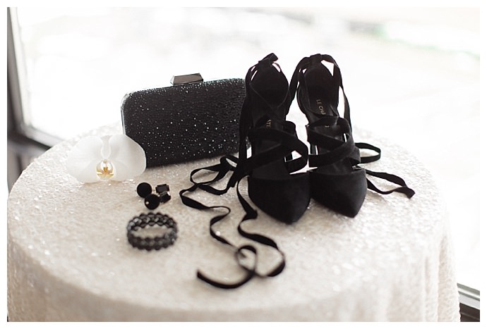 black wedding accessories