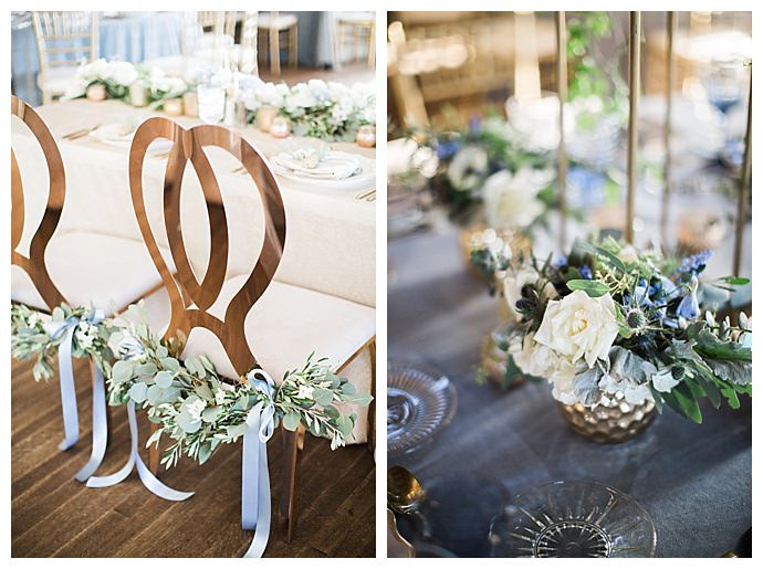 dusty blue wedding decor