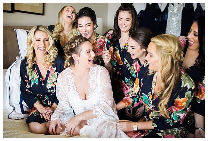 floral bridesmaids robes