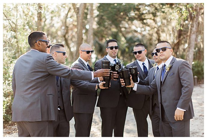 gray groomsmen suits