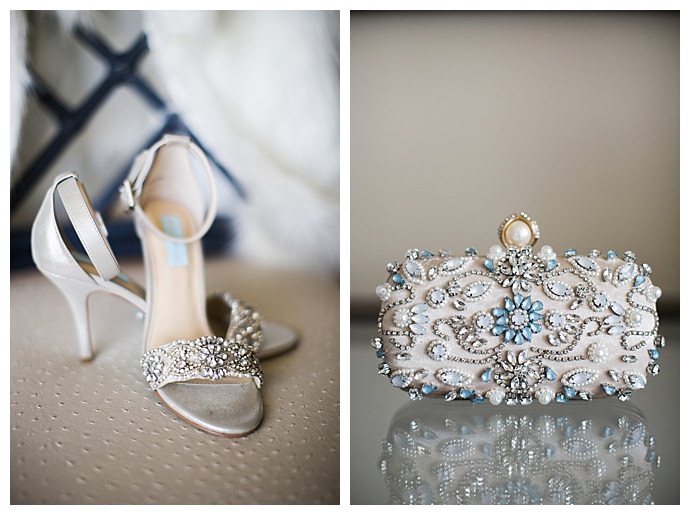 something blue bridal clutch