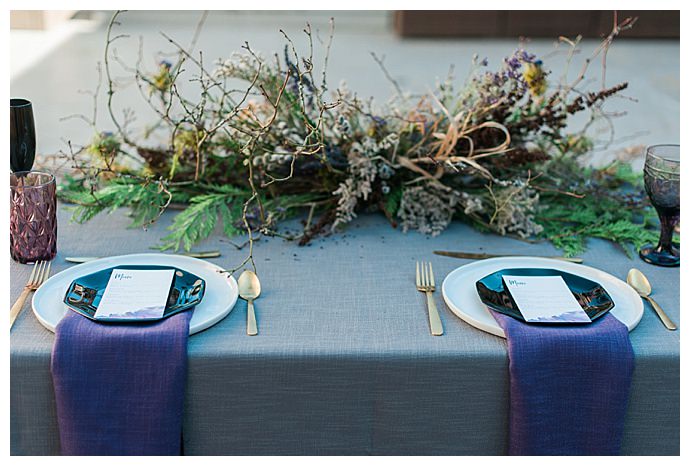 dusty blue wedding decor