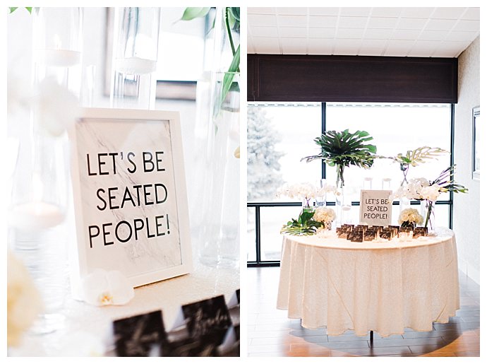 engagement party escort card display