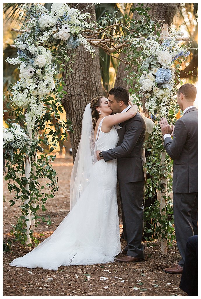 floral ceremony arch