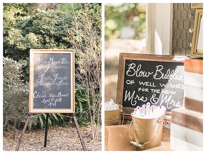 framed wedding signs