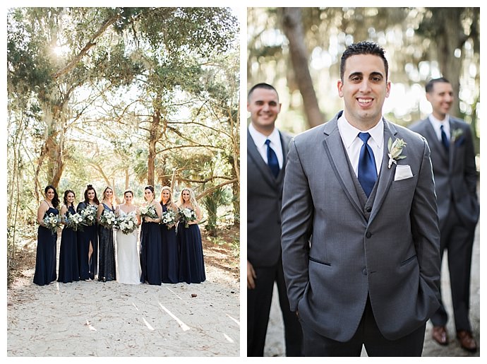 gray groomsmen suits