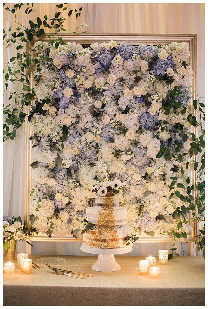 hydrangea flower wall