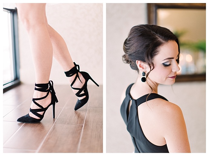 lace up black heels