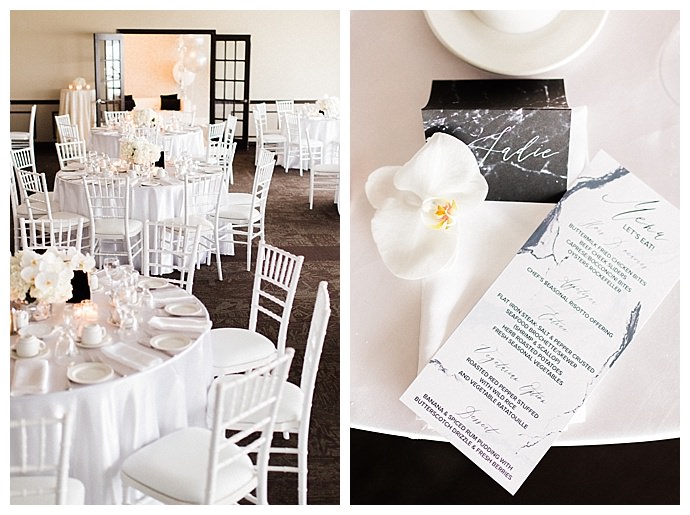 modern white engagement party inspiration