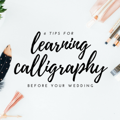 learning calligraphy for your wedding