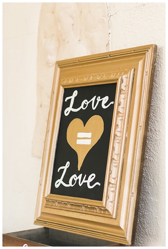 love is love wedding sign