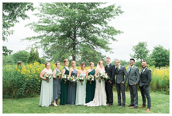 mismatched wedding party